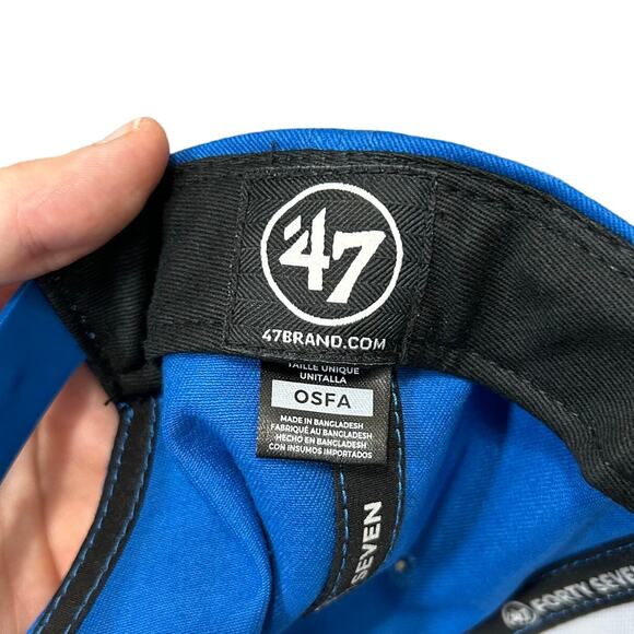 47 Brand Captain MLB Boston Red Sox JetBlue Flat Bill Cap NWT OSFA Blue Yellow - Picture 8 of 10